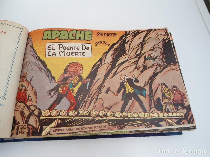 Tebeos: APACHE 2&ordf; PARTE - 73 n&uacute;meros correlativos ORIGINALES - Ed. MAGA 1958 - Foto 8