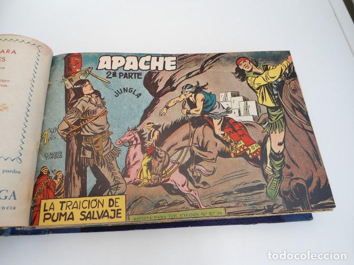 Tebeos: APACHE 2&ordf; PARTE - 73 n&uacute;meros correlativos ORIGINALES - Ed. MAGA 1958 - Foto 9