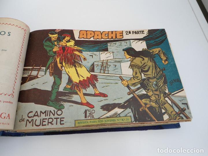 Tebeos: APACHE 2&ordf; PARTE - 73 n&uacute;meros correlativos ORIGINALES - Ed. MAGA 1958 - Foto 10