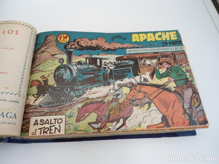 Tebeos: APACHE 2&ordf; PARTE - 73 n&uacute;meros correlativos ORIGINALES - Ed. MAGA 1958 - Foto 11
