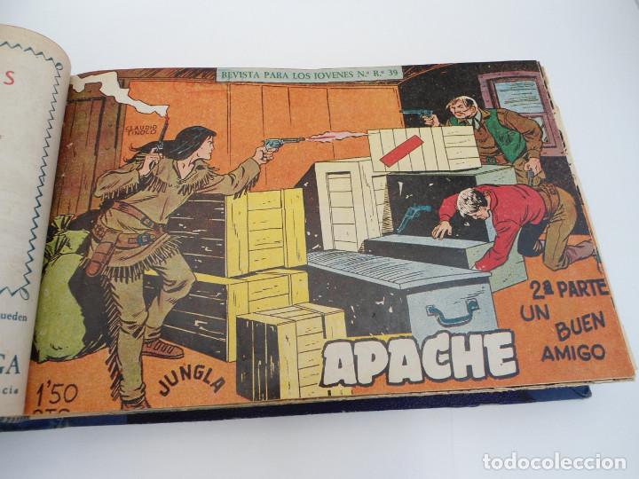 Tebeos: APACHE 2&ordf; PARTE - 73 n&uacute;meros correlativos ORIGINALES - Ed. MAGA 1958 - Foto 12