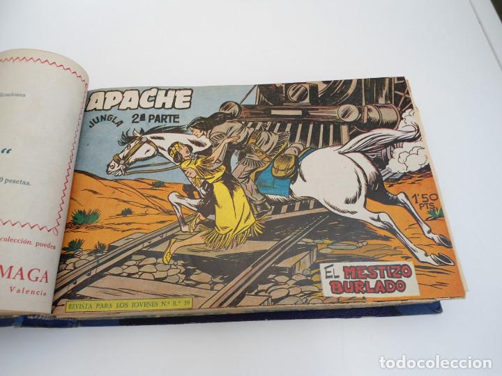 Tebeos: APACHE 2&ordf; PARTE - 73 n&uacute;meros correlativos ORIGINALES - Ed. MAGA 1958 - Foto 13