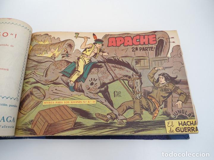 Tebeos: APACHE 2&ordf; PARTE - 73 n&uacute;meros correlativos ORIGINALES - Ed. MAGA 1958 - Foto 19