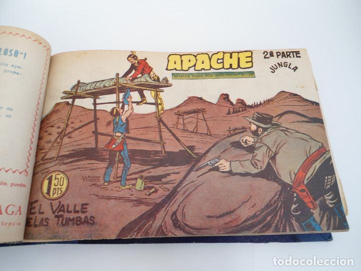 Tebeos: APACHE 2&ordf; PARTE - 73 n&uacute;meros correlativos ORIGINALES - Ed. MAGA 1958 - Foto 20