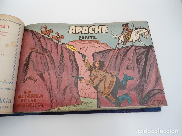 Tebeos: APACHE 2&ordf; PARTE - 73 n&uacute;meros correlativos ORIGINALES - Ed. MAGA 1958 - Foto 21