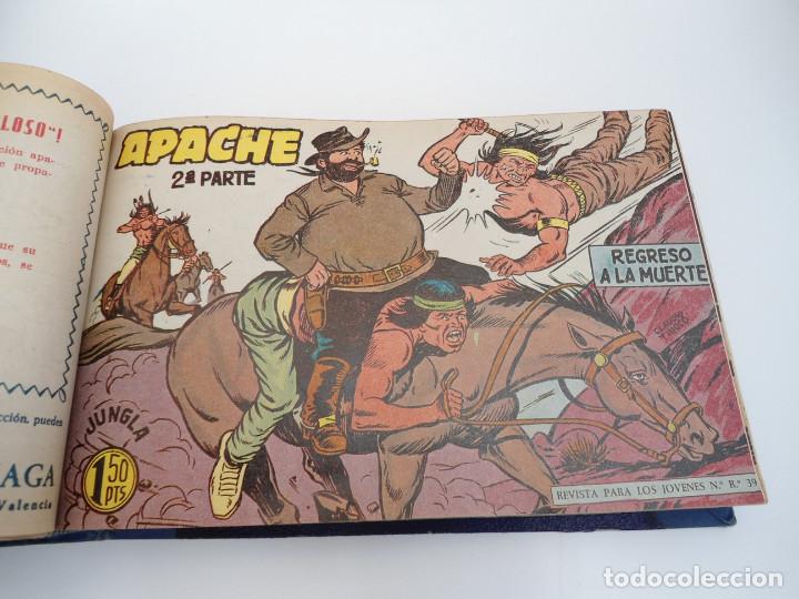 Tebeos: APACHE 2&ordf; PARTE - 73 n&uacute;meros correlativos ORIGINALES - Ed. MAGA 1958 - Foto 22