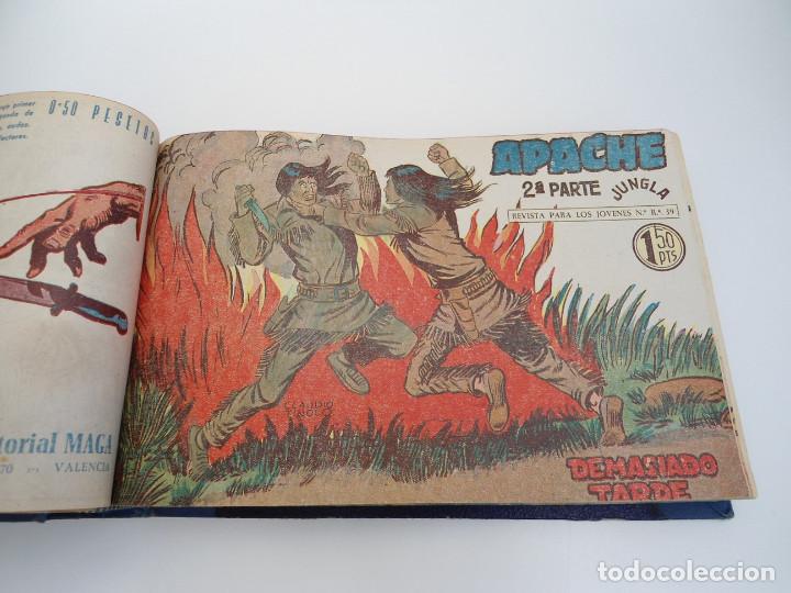 Tebeos: APACHE 2&ordf; PARTE - 73 n&uacute;meros correlativos ORIGINALES - Ed. MAGA 1958 - Foto 26