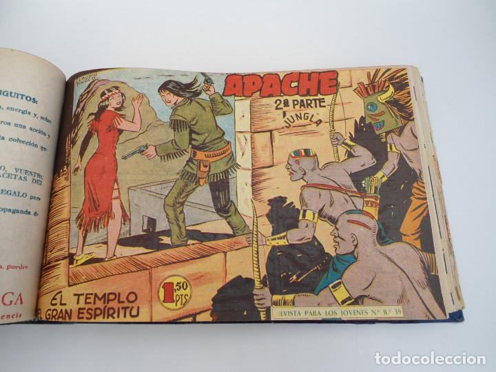 Tebeos: APACHE 2&ordf; PARTE - 73 n&uacute;meros correlativos ORIGINALES - Ed. MAGA 1958 - Foto 36