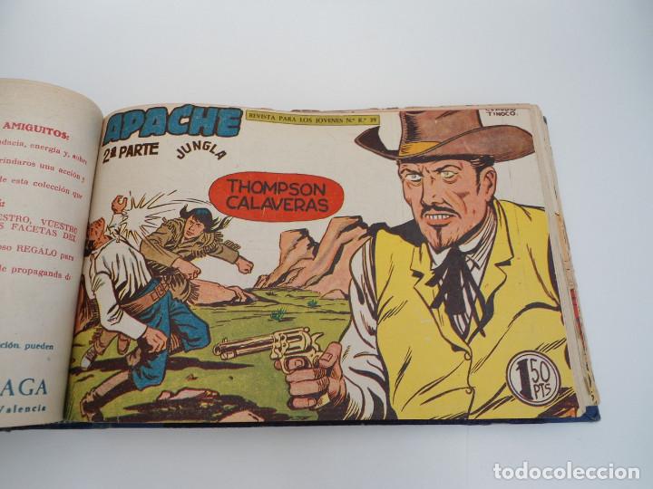 Tebeos: APACHE 2&ordf; PARTE - 73 n&uacute;meros correlativos ORIGINALES - Ed. MAGA 1958 - Foto 40