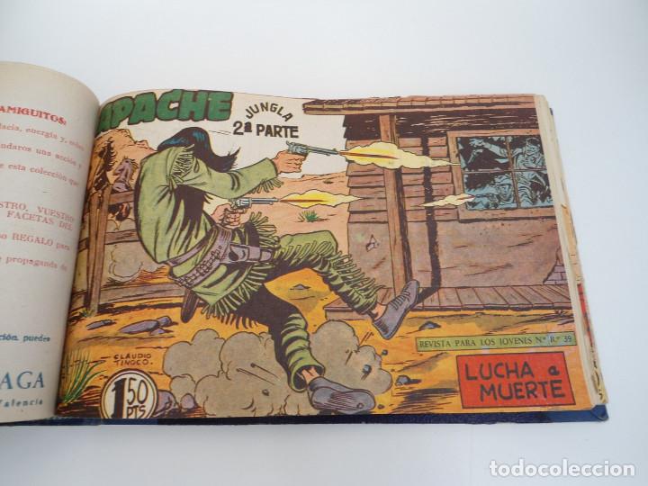 Tebeos: APACHE 2&ordf; PARTE - 73 n&uacute;meros correlativos ORIGINALES - Ed. MAGA 1958 - Foto 41