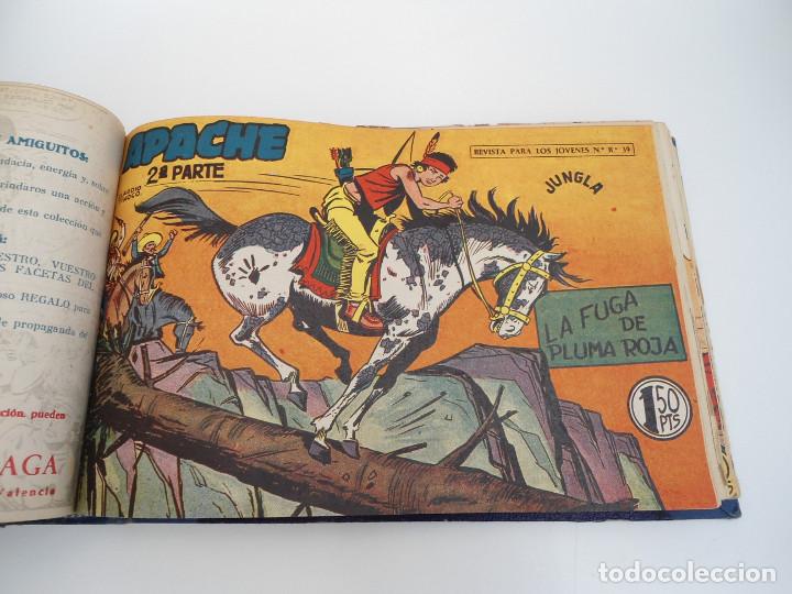 Tebeos: APACHE 2&ordf; PARTE - 73 n&uacute;meros correlativos ORIGINALES - Ed. MAGA 1958 - Foto 42