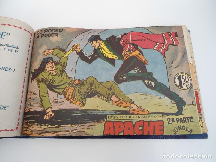 Tebeos: APACHE 2&ordf; PARTE - 73 n&uacute;meros correlativos ORIGINALES - Ed. MAGA 1958 - Foto 45