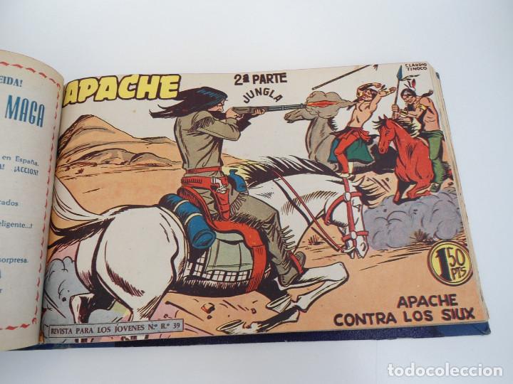 Tebeos: APACHE 2&ordf; PARTE - 73 n&uacute;meros correlativos ORIGINALES - Ed. MAGA 1958 - Foto 48