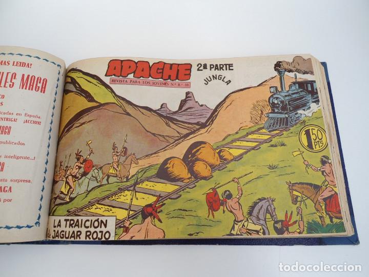 Tebeos: APACHE 2&ordf; PARTE - 73 n&uacute;meros correlativos ORIGINALES - Ed. MAGA 1958 - Foto 49
