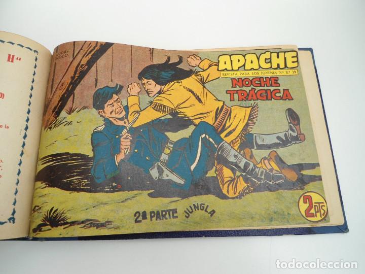 Tebeos: APACHE 2&ordf; PARTE - 73 n&uacute;meros correlativos ORIGINALES - Ed. MAGA 1958 - Foto 72