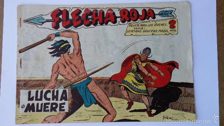 Tebeos: Flecha roja n&ordm; 50 de 1962 editorial maga - Foto 1