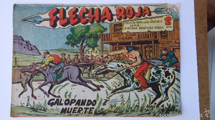 Tebeos: Flecha roja n&ordm; 15 de 1962 editorial maga - Foto 1