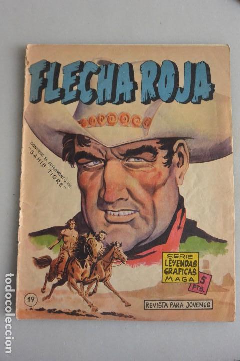 Tebeos: COMIC TEBEO FLECHA ROJA N&ordm; 19 1962 - Foto 1