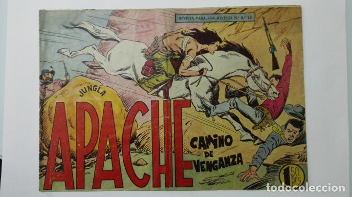 Tebeos: APACHE N&ordm; 19, EDITORIAL MAGA, A&Ntilde;O 1958, ORIGINAL - Foto 1