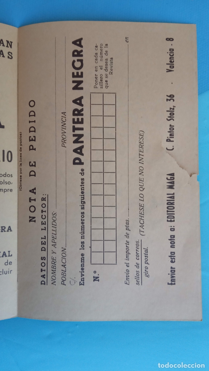 Tebeos: PUBLICIDAD DE PANTERA NEGRA Y FLECHA ROJA EDITORIAL MAGA - Foto 4
