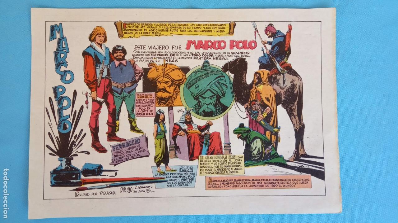 Tebeos: PUBLICIDAD DE MARCO POLO DE EDITORIAL MAGA - Foto 1