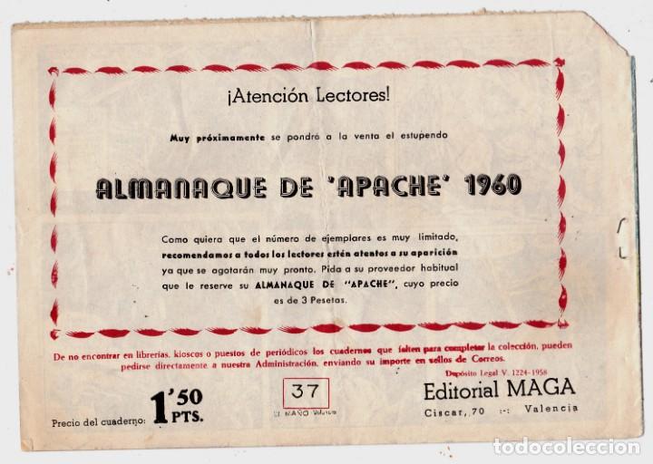 Tebeos: APACHE N&ordm; 37 EDITORIAL MAGA ORIGINAL - Foto 2