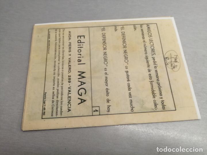 Tebeos: EL DEFENSOR NEGRO N&ordm; 1 / MAGA ORIGINAL - Foto 2