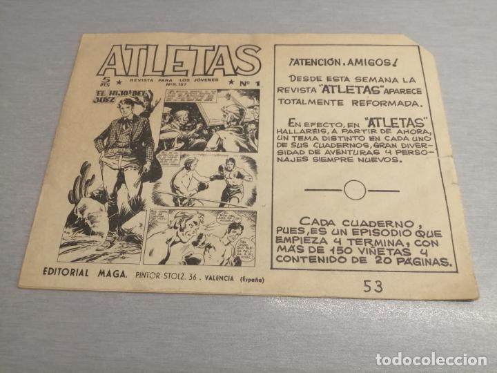 Tebeos: ATLETAS N&ordm; 53 / MAGA ORIGINAL - Foto 2