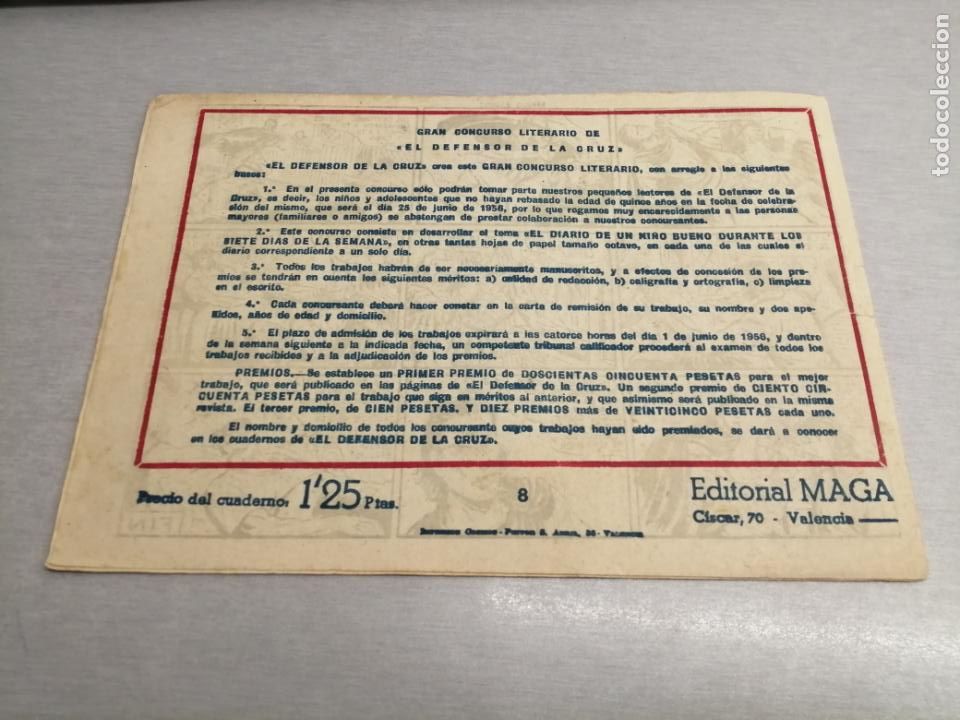 Tebeos: EL DEFENSOR DE LA CRUZ N&ordm; 8 / MAGA ORIGINAL - Foto 2