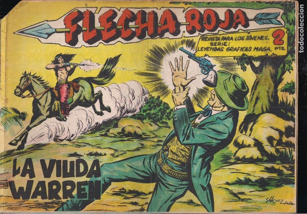Tebeos: FLECHA ROJA N&ordm; 74: LA VIUDA WARREN - Foto 1