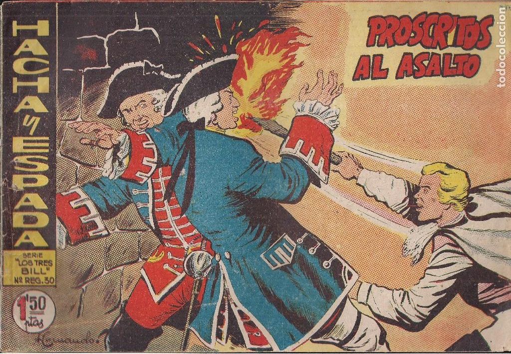 Tebeos: HACHA Y ESPADA N&ordm; 6: PROSCRITOS AL ASALTO - Foto 1