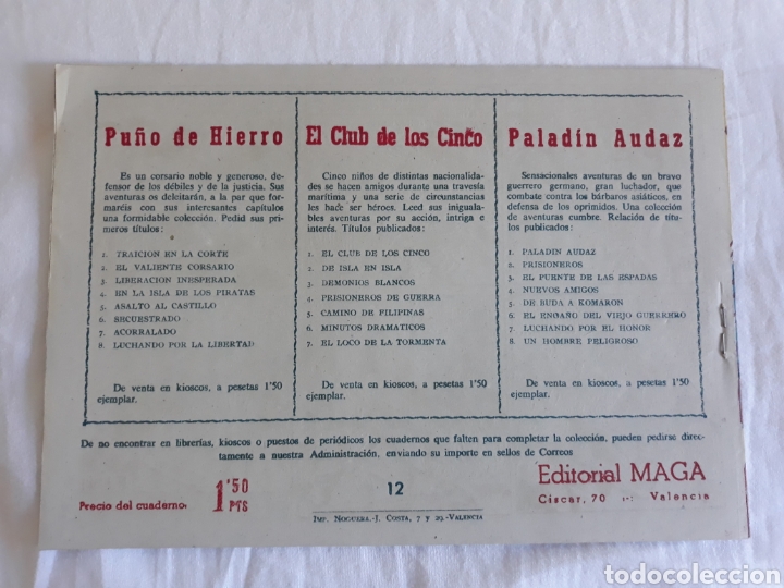 Tebeos: Pu&ntilde;o de hierro n⁰ 12 - &iexcl; cara a cara ! - ORIGINAL - Foto 2