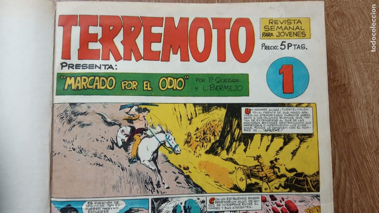 Tebeos: TERREMOTO PRESENTA: APACHE - BENGALA - ROQUE BRIO - COMPLETA 1 AL 31 - Foto 7