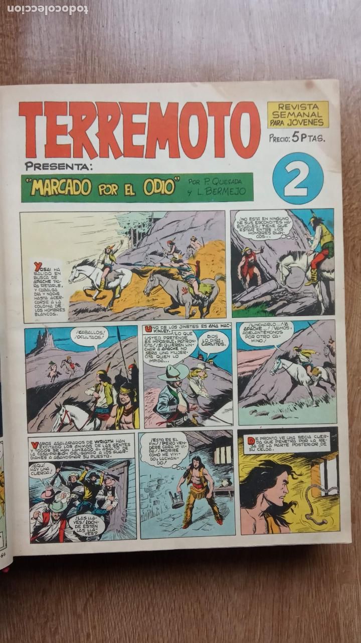 Tebeos: TERREMOTO PRESENTA: APACHE - BENGALA - ROQUE BRIO - COMPLETA 1 AL 31 - Foto 12