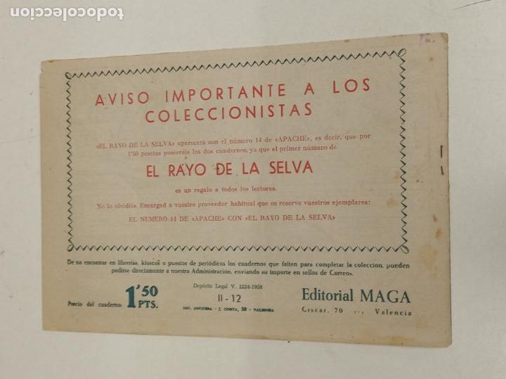 Tebeos: APACHE 2&ordf; PARTE N&ordm; 12 / MAGA ORIGINAL - Foto 2