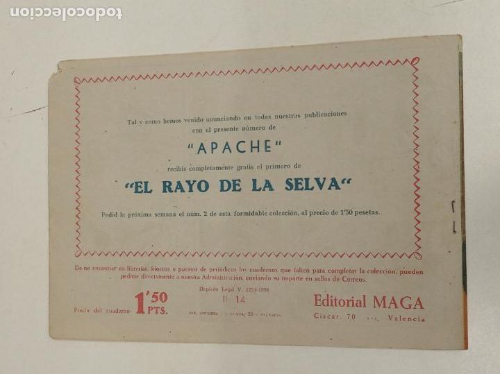 Tebeos: APACHE 2&ordf; PARTE N&ordm; 14 / MAGA ORIGINAL - Foto 3