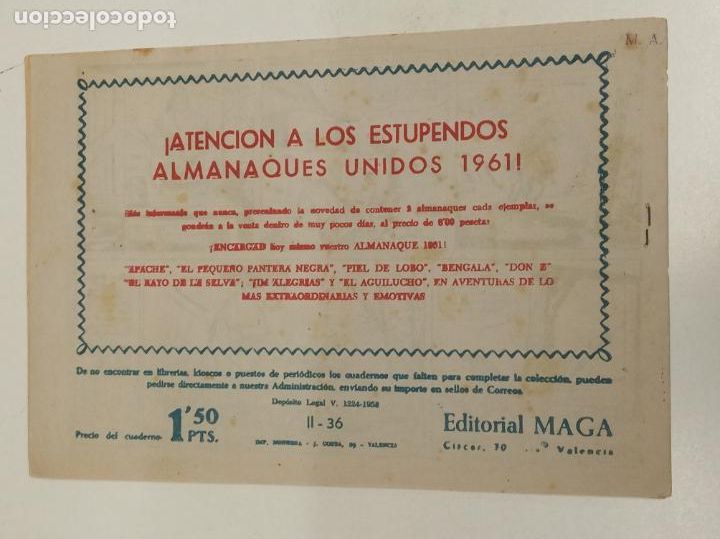 Tebeos: APACHE 2&ordf; PARTE N&ordm; 36 / MAGA ORIGINAL - Foto 2