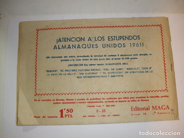 Tebeos: APACHE - 2&ordf; PARTE - n&ordm; 35 - EL TRAMPERO - Editorial MAGA - ORIGINAL de 1957 - Foto 2