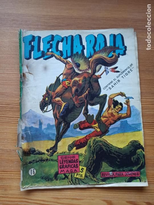 Tebeos: FLECHA ROJA N&ordm; 16 - ORIGINAL - MAGA (W1) - Foto 1
