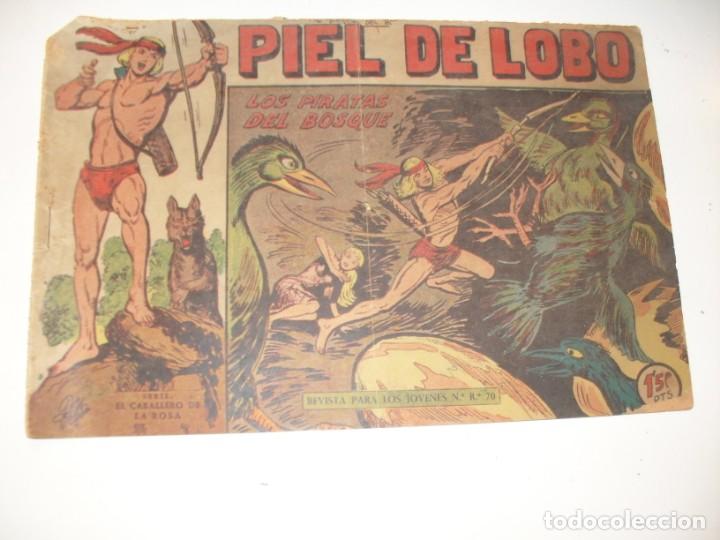 Giornalini: piel de lobo 75.(de 90).ediciones maga,año 1959.dibuja m gago.original apaisado.