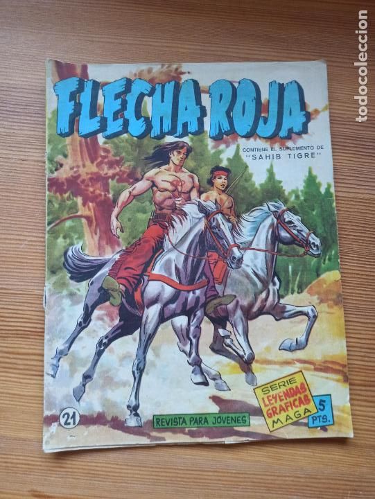 Tebeos: FLECHA ROJA N&ordm; 21 - ORIGINAL - MAGA (W1) - Foto 1