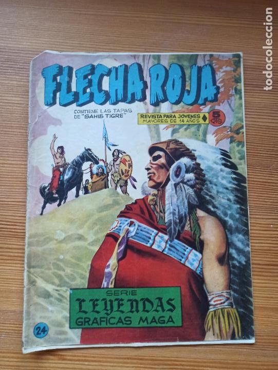 Tebeos: FLECHA ROJA N&ordm; 24 - ORIGINAL - MAGA (W1) - Foto 1