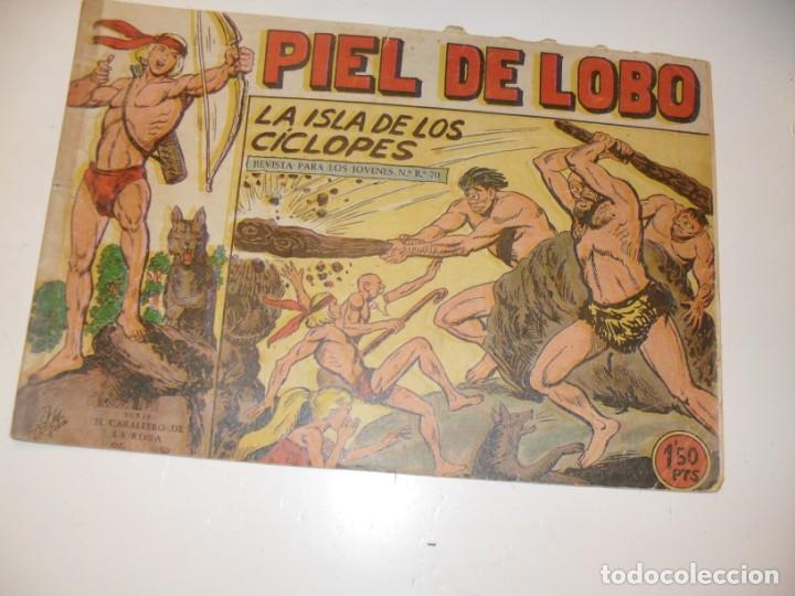 Giornalini: piel de lobo 30.(de 90).ediciones maga,año 1959.dibuja m gago.original apaisado.