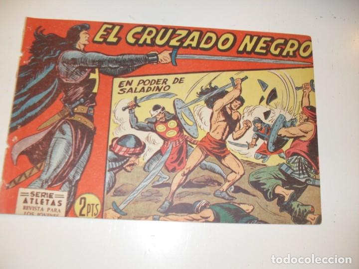 Giornalini: el cruzado negro 32.(de 56).edicionesmaga,año 1961.dibuja m gago.original apaisado.