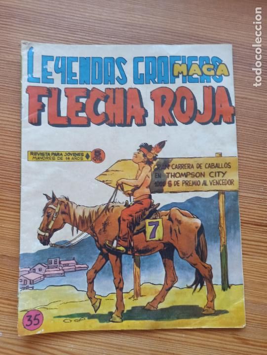 Tebeos: FLECHA ROJA N&ordm; 35 - ORIGINAL - MAGA (K2) - Foto 1