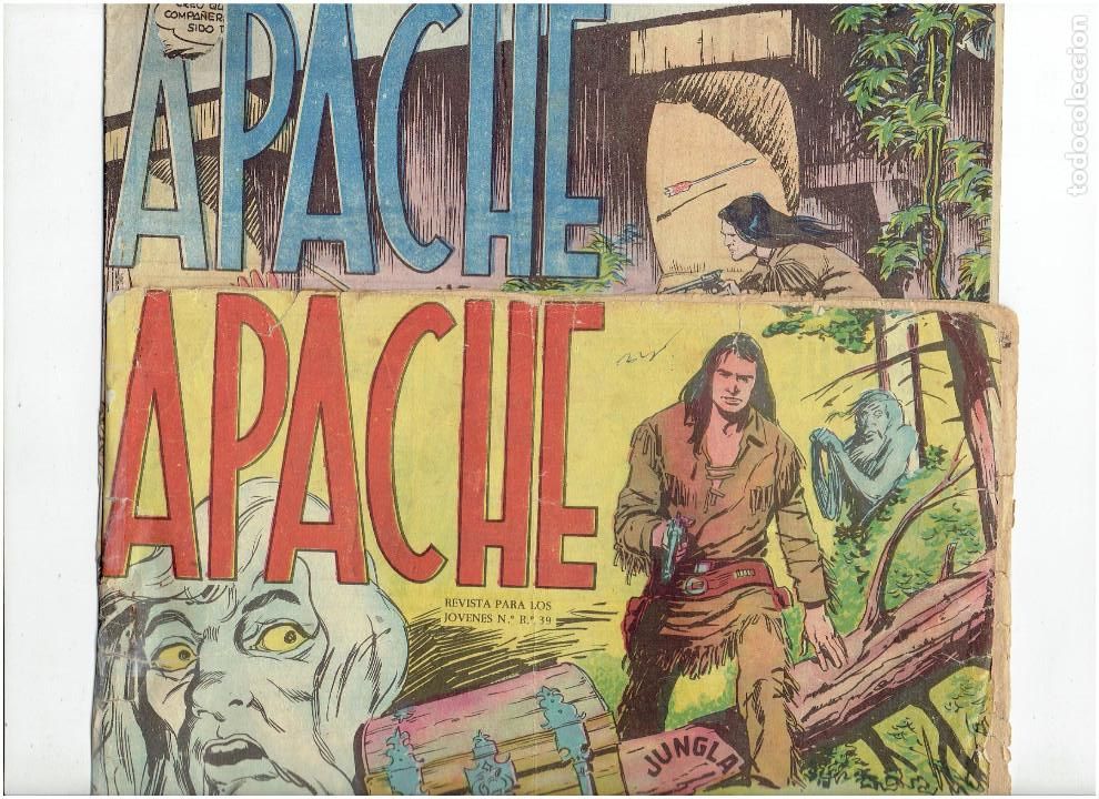 Tebeos: *APACHE * n&ordm; 35 y 49 * Editorial MAGA * ORIGINAL DE 1958.* - Foto 1