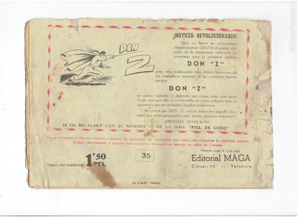 Tebeos: *APACHE * n&ordm; 35 y 49 * Editorial MAGA * ORIGINAL DE 1958.* - Foto 3