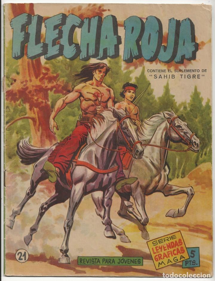 Tebeos: FLECHA ROJA N&ordm; 21 - ORIGINAL - MAGA - Foto 1