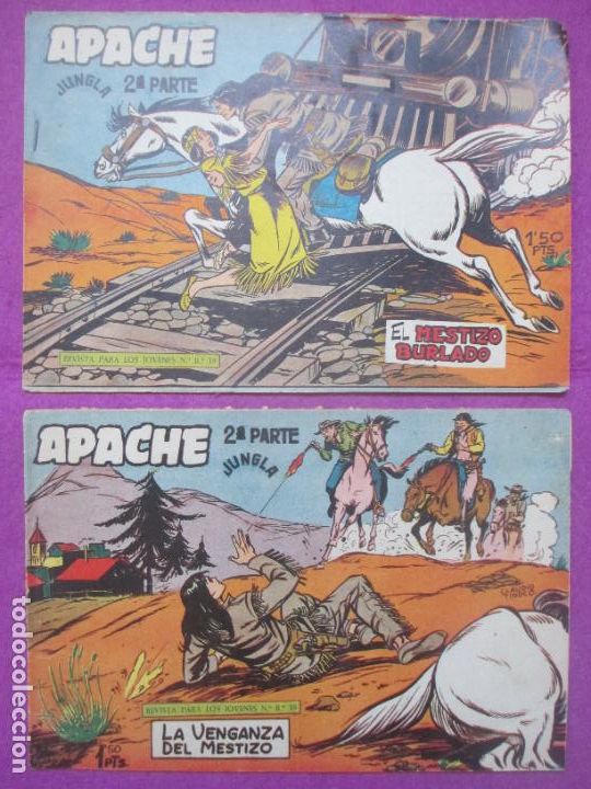Tebeos: LOTE 44 TEBEOS APACHE 2&ordf; PARTE ED. MAGA VER NUMEROS - Foto 6