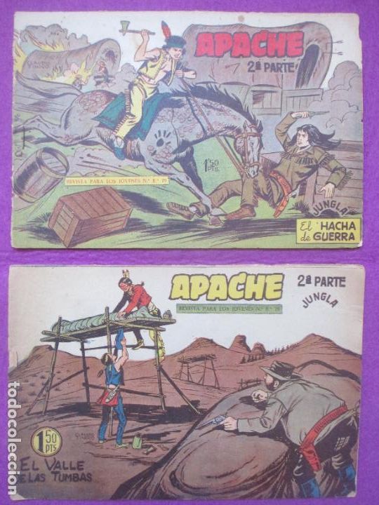 Tebeos: LOTE 44 TEBEOS APACHE 2&ordf; PARTE ED. MAGA VER NUMEROS - Foto 12